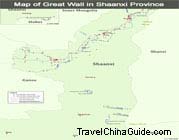 陕西长城的地图
