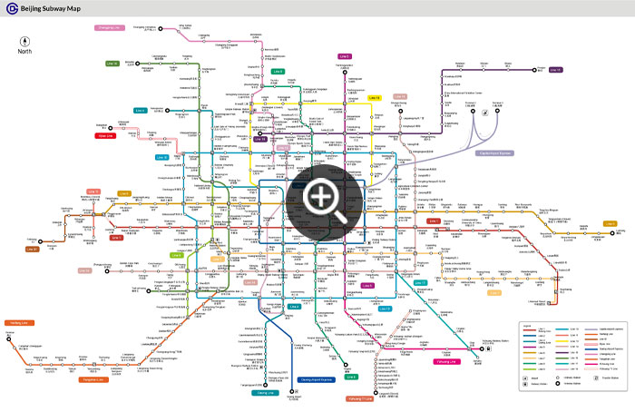 最新的北京地铁地图