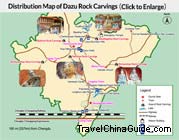 重庆大足岩石雕刻的地图