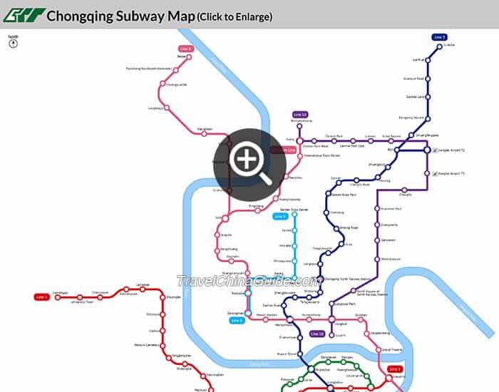 重庆地铁规划地图与主要的地铁线路
