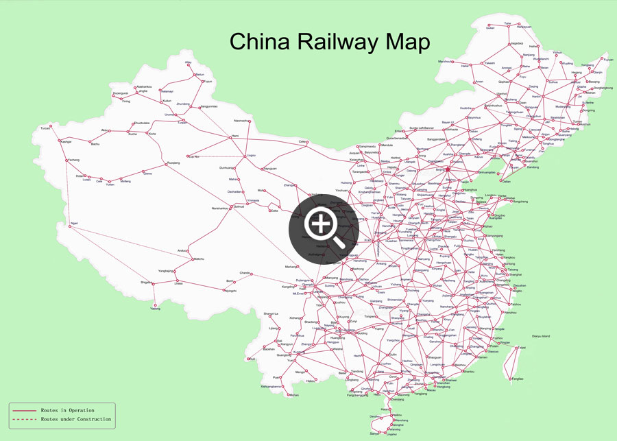 中国铁路地图