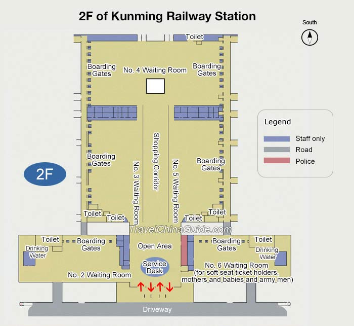 昆明火车站2 f的地图