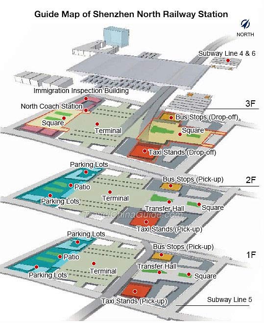 指导深圳北火车站的地图