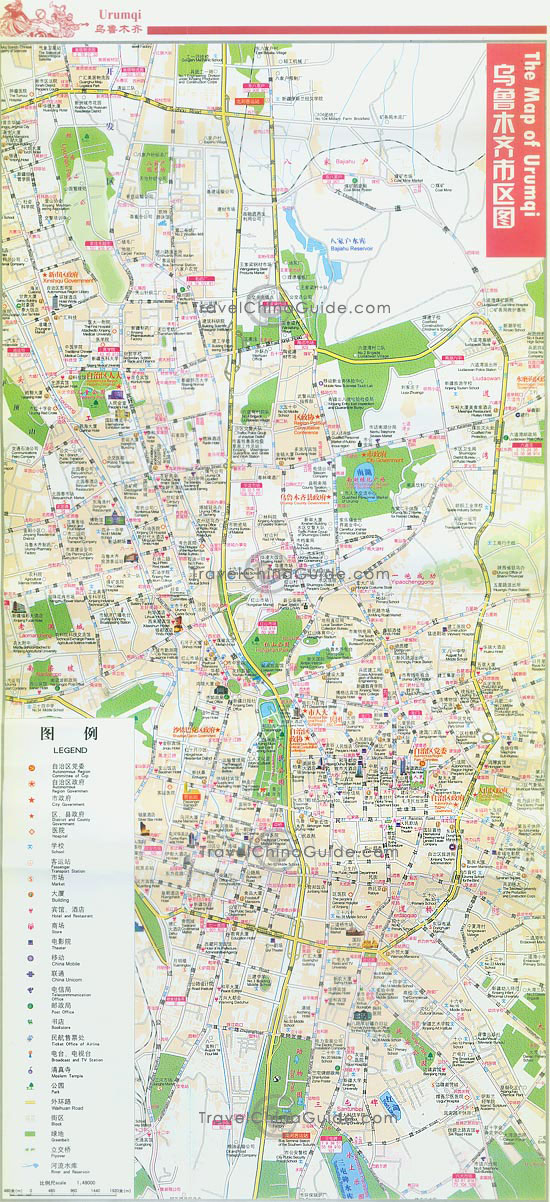 乌鲁木齐城市的地图